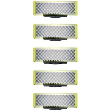 Lot de 5 lames de rechange OneBlade en acier inoxydable durable pour tous modèles, comprenant Pro (réf. QP250/50)