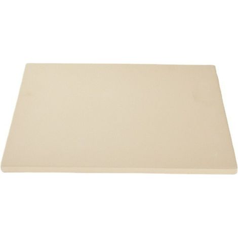 Pietra per pizza rettangolare in cordierite di alta qualità, adatta per preparare pizze, pizze flambé, pane, ecc. sulla griglia o nel forno. 135 x 180 x 12 mm, giallo chiaro.