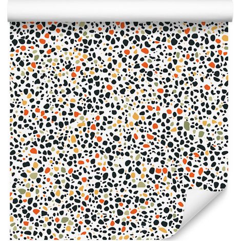 Papier peint terrazzo gris, gris clair, beige et crème 50 x 1000 cm (1/5)