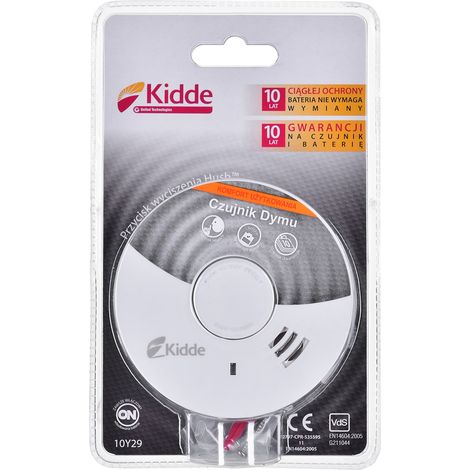 Kidde – Détecteur de fumée optique 10 ans – Alimentation à piles scellées – Affichage numérique – Alerte batterie faible – 85 dB (1/4)