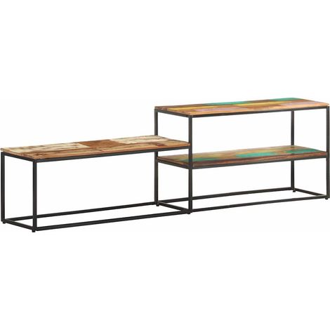 vidaXL Mueble de TV de madera maciza reciclada 180x30x50 cm (1/5)