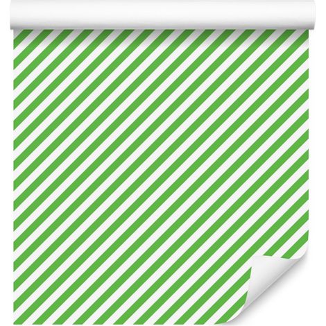 Gestreifte Tapete in Mint und Grün für Wohn- und Schlafzimmer, 50 x 1000 cm (1/5)