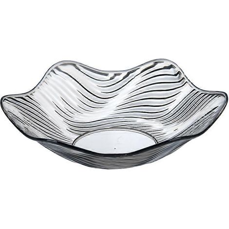 Assiette à fruits en plastique à motif floral, porte-noix, porte-bonbons, saladier pour la maison (gris)-25.80X25.80X6.80CM-Grey