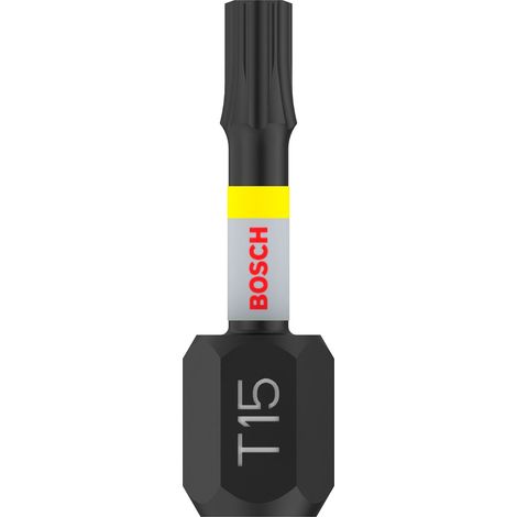 BOSCH PROFESSIONAL LOT DE 2 EMBOUTS DE VISSAGE IMPACT CONTROL T15 (25 MM, TIGE HEXAGONALE, PICK AND CLICK, ACCESSOIRES POUR VISS (1/4)