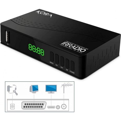 DECODER DIGITARE TERRESTRE DVB-T2 TELECOMANDO FULL HD IRRADIO