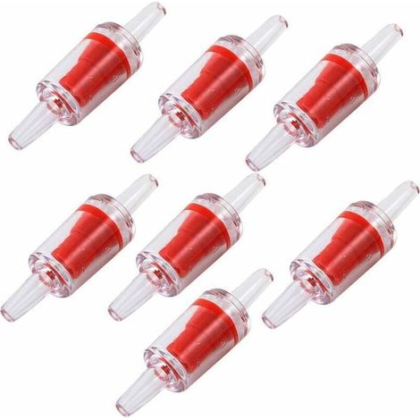Aquarium One Way Clapet anti-retour Pompe à air Clapets anti-retour Clapet anti-retour en plastique Accessoires d'aquarium pour aquarium Rouge Lot de 7 (1/5)