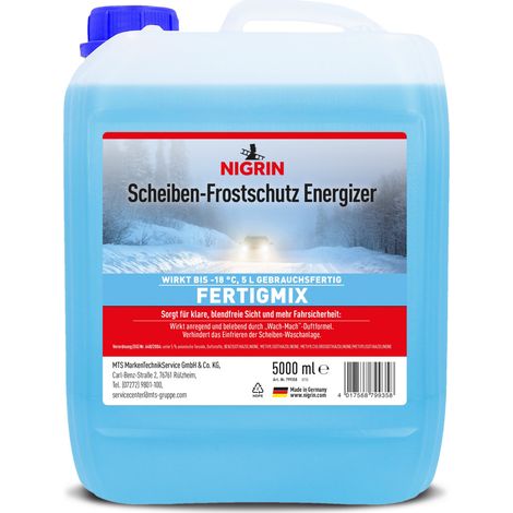 Nigrin Scheibenfrostschutz Energizer Wach-Mach Duft Fertig Mix -18°C 5L