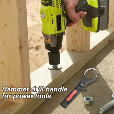 Poignée de marteau perforateur – Accessoire pour perceuse électrique – Design modulaire et amovible – Renfort antidérapant pour contrôle précis (1/4)