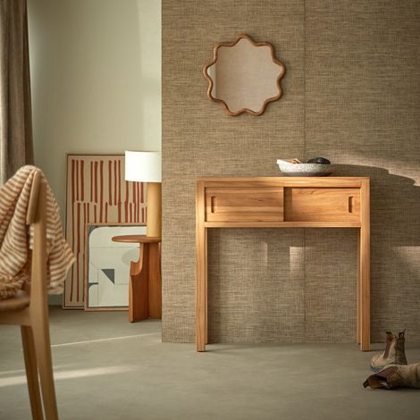 Tikamoon Anton Console en teck H 80 cm × L 80 cm × P 25 cm (1/4)