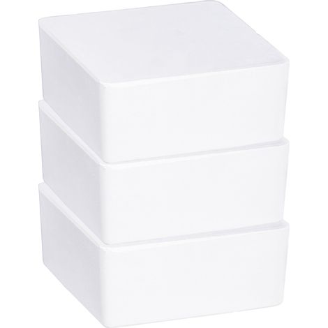 WENKO Raumentfeuchter Cube Nachfüller, 3 x 500 g, Weiß, Calciumchlorid weiß