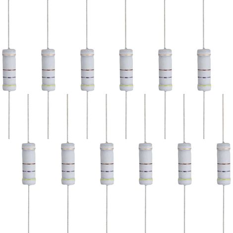 12 Stück 470 Ohm 5 Watt Festwiderstände aus Metall für Steckplatinen und Elektronik-Bastelprojekte (1/5)
