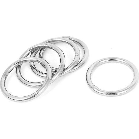Sangle en acier inoxydable 30 mm x 3 mm avec anneaux en O soudés (5 pièces) (1/3)