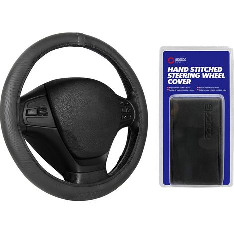 Sparco Coprivolante per auto nero in EVA senza anello di gomma e facile da installare (1/4)