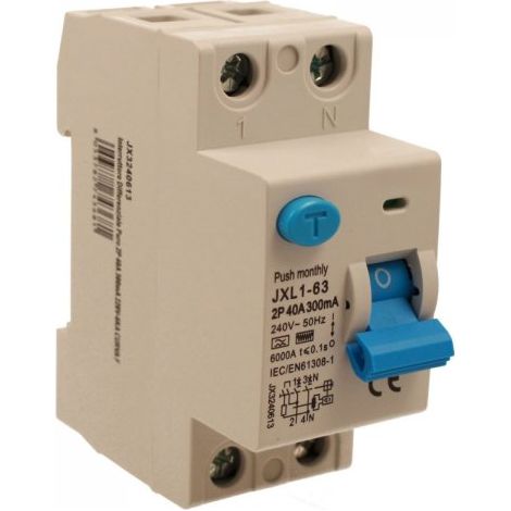 ETTROIT Interruttore Differenziale Puro 2P 40A 300mA 220V-6KA Curva F - JX3240613