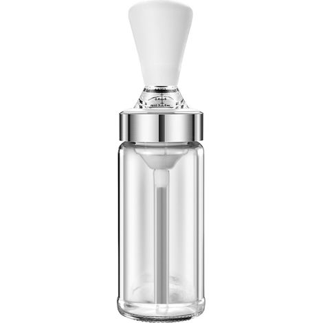 Distributeur d'huile d'olive en verre 2 en 1 avec pinceau en silicone, flacon doseur compte-gouttes pour cuisine, friture, pâtisserie, crêpes, barbecue, friteuse à air chaud et marinades (1/5)
