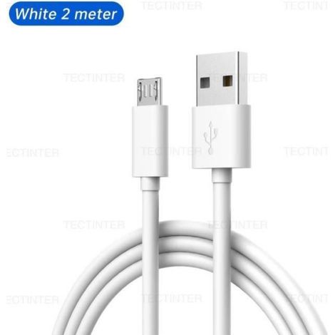 Pipeline de charge rapide pour câble de données de téléphone Android,directions micro USB,accessoires de contrôleur - White-2M[D7]