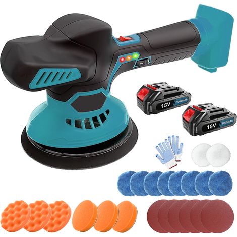 Poliermaschine – 700-W-Rotationspoliermaschine mit Wachsfunktion – 6 variable Geschwindigkeiten von 1000 bis 3500 U/min – Abnehmbarer Griff für Autos, Boote, Schleifen, Polieren und Wachsen (1/5)