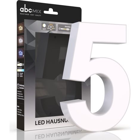 LED Hausnummer - 5 - CCT 12V 2700K/4000K/6500K (1/5)