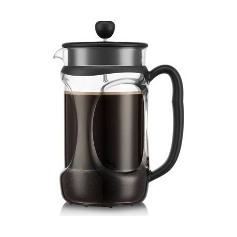 Kaffeebereiter - BODUM - Young Press - 1 L - 8 Tassen - Glas / Schwarz