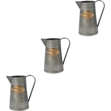 3 Pièces Pot à Fleurs Vintage avec Anse Vase Décoratif pour Plantes pour Intérieur et Extérieur Accessoire de Maison et Événements Rustiques (1/5)