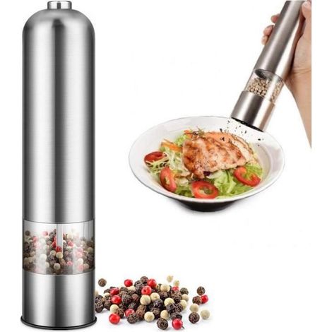 Moulin à Poivre - Noyau en Céramique - Réglable - Acier Inoxydable - 332 g (1/4)