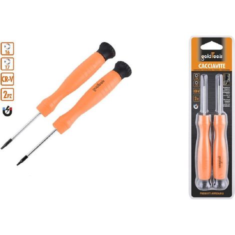 Trade Shop - Set 2 Pezzi Cacciavite Cacciaviti Punta Magnetica A Stella T6 T7 In Cr-v 57024 - (1/2)