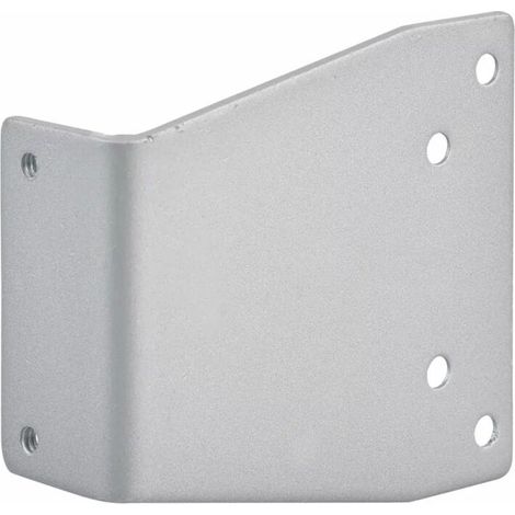 Patte de fixation pour ferme-porte, pour montage de bras parallèles, argent -