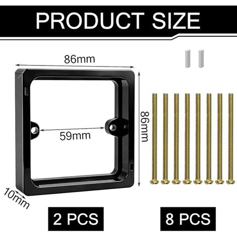 Cales prise 10mm, noir, boîtier encastrable simple, rallonge contour, interrupteur (1/3)