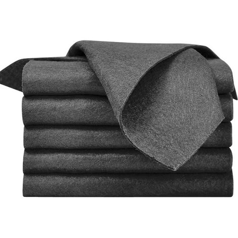 Chiffon Microfibre - 35 x 35 cm - Sans Trace Pour Vitres Et Miroirs - Lavable En Machine - 10 Pièces (1/5)