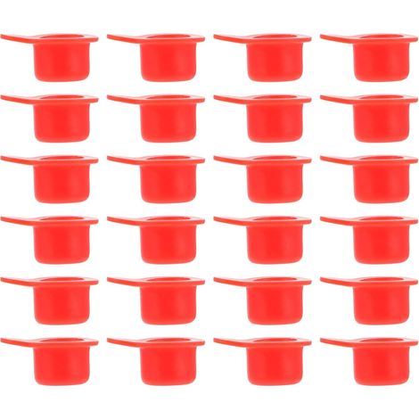 Bouchons en Caoutchouc Rouge 200pcs Filetage Interne, Résistants la Corrosion, Forme Cylindrique, Pratique à Utiliser Stocker pour Protection de Drainage Lavabo (1/5)