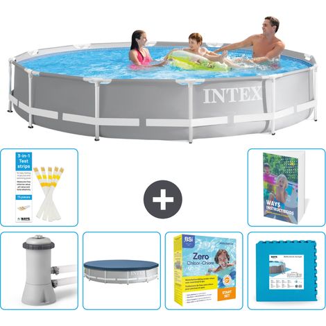 Prism Frame Pool Rund - 366x76 cm - 7-teilig S276