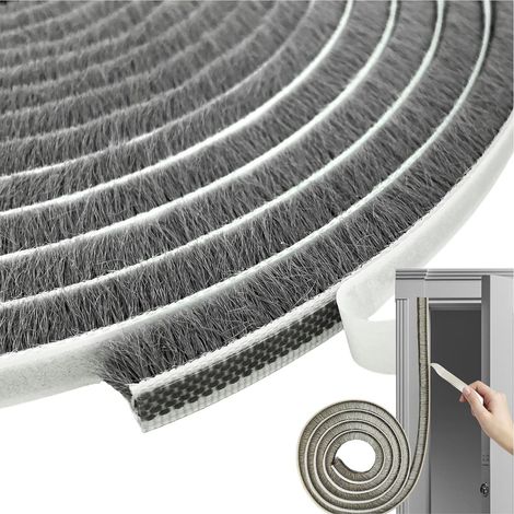 Selbstklebendes Vliesdichtungsband für Fenster- und Schiebetürrahmen (9 mm x 9 mm x 5 m), grau