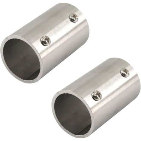 Raccord de tuyau droit en acier inoxydable 32mm pour tube tige connecteur pour étagères barre de suspension clôture main courante (2 pièces)