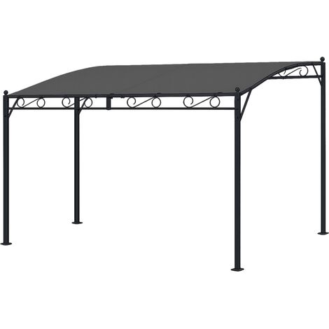 Ersatzdach 250x300cm Pergola Terrassenüberdachung Grau