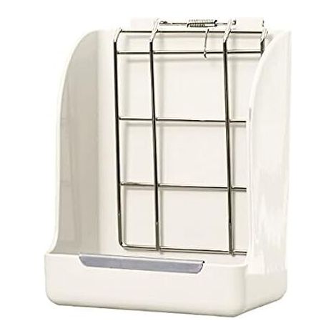 Rabbit hay feeding station, hay rack, rabbit bowl, white rabbit feeding station, grass feeding station, feeding bowls for small animals such as rabbits, chinchilla, hamsters, guinea pigs
