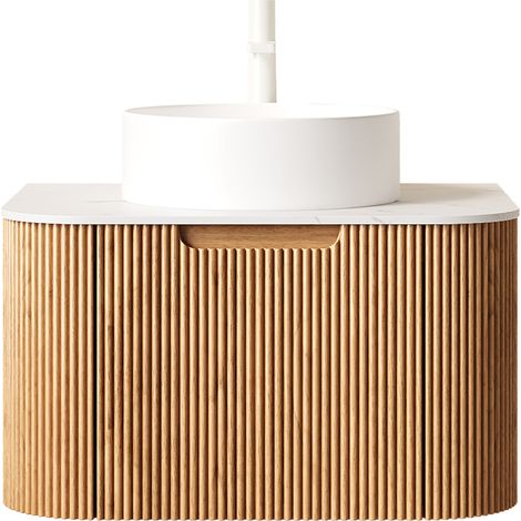 Mueble de baño suspendido 61 cm con lavabo cerámico y cajón soft close HOMVRA (1/5)