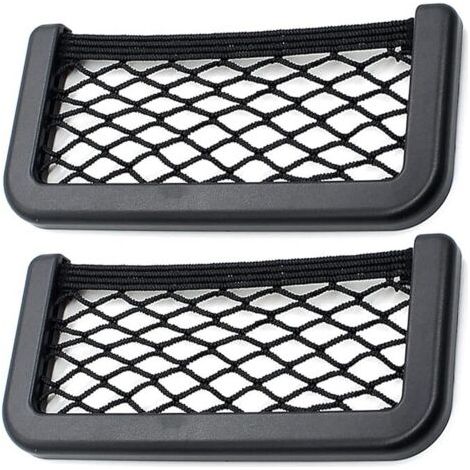 2 Pièces Filet Rangement pour Voiture Organisateurs Rangement Coffr Multifonctionnel Sac Pocket Organizer de Voiture pour Ustensiles Maison Filet élastique 20 8CM (1/5)