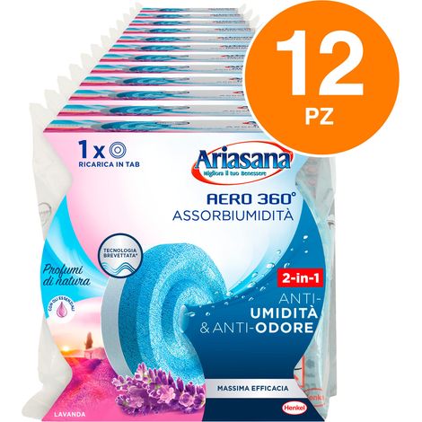 Ricarica ariasana per aero 360° tab - Specifiche: gr 450 lavanda - 12 pz
