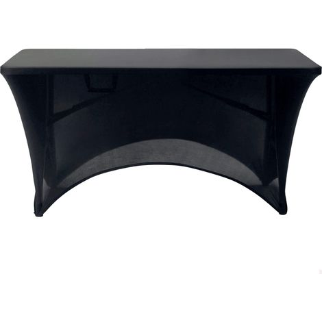 AKTIVE 61545 - Copertura tavolo da giardino impermeabile, protezione tavolo elastico 122 x 61 x 76 cm, copertura mobile giardino resistente con fissaggio di rinforzo, colore nero (1/5)