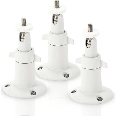 Ecleanfy - Metal Fixation Murale pour caméra de sécurité Intelligente Arlo - Fixation d'intérieur/extérieur Ajustable (3 Pack, Blanc) (1/5)