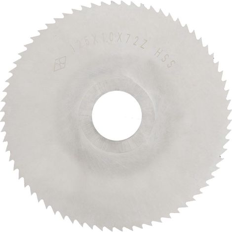 Lame de scie circulaire, disque de coupe, outil de fraisage HSS, 125 x 1 x 27 x 72 dents
