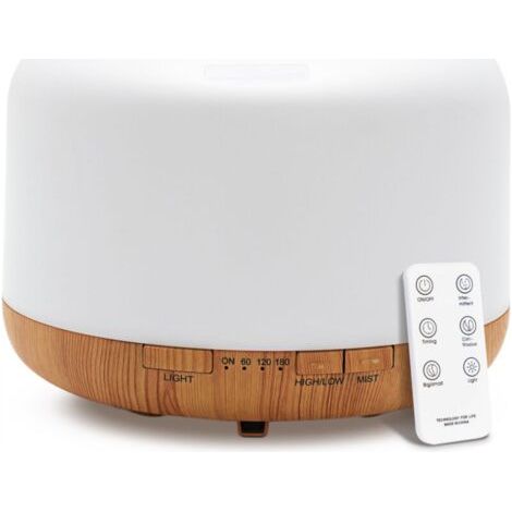 Humidificateur d'aromathérapie blanc, 167,5125 mm, 500 ml, désodorisant d'air ultrasonique pour usage domestique. (1/5)