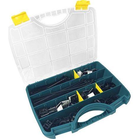 Juego de bridas de nylon 350 unidades con base adhesiva SapiSelco