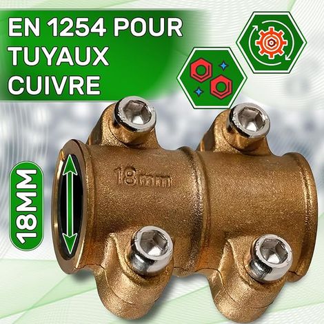 Colliers D'étanchéité Tube Cuivre Ø18mm Deux Pièces (1/3)
