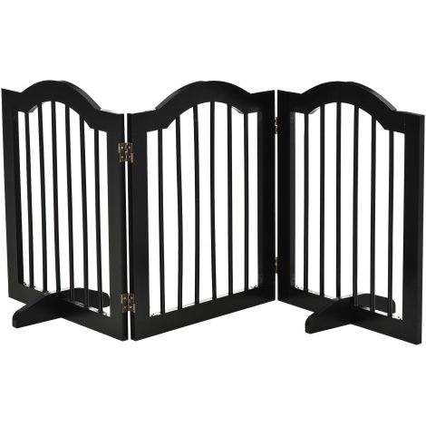 Barriera per cani, cancelletto di sicurezza, cancello per cani, cancello a 3 pezzi con due piedini di supporto, stabile, pieghevole, 154,5x29,5x61 cm. Disponibile in loco. (1/5)