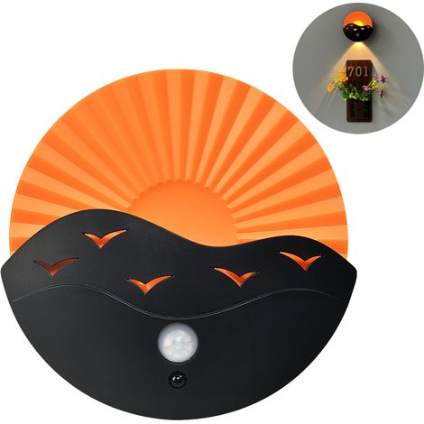Applique LED murale rechargeable capteur de mouvement lumière chaude 1200K dimmable télécommande magnétique sans fil chambre & pièces (1/5)