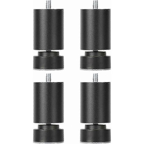 Pieds métalliques réglables à filetage M10, compatibles avec canapés, lits, tables et armoires pieds de meubles robustes (lot de 4) noirs 8 cm (1/5)