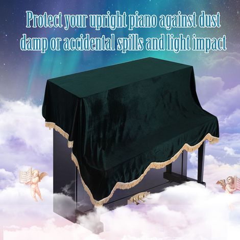 Housse anti-poussière résistante pour piano droit avec bordure en velours (200150cm) (1/5)