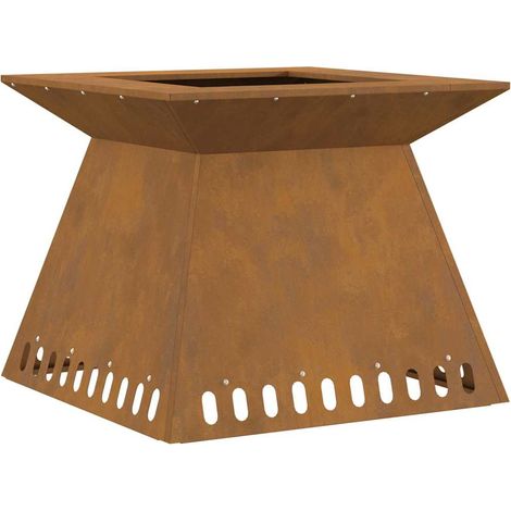 Braise Marron 60 x 60 x 50 cm Acier résistant aux intempéries CFW198425 (1/5)