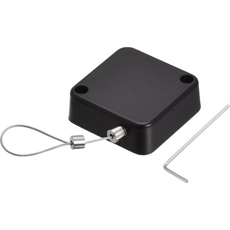 Rétractable Câble Serrure avec Autoadhésif Télécommande Sécurité Serrure Anti-perte 2m Corde Matériel Câble Serrure 200g Traction Force Noir (1/5)